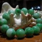 South Korea's green jade bracelet, about 14 mm, 14-15. Rubber band strings together
