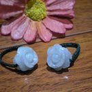 Natural white jade rings, hand-carved, peony flowers, hand-woven rings, charm (on prices) Natural white jade rings, hand-carved, peony flowers, hand-woven rings, charm (on prices)