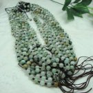 Excellent oil blue jade beads.Yoga meditation 88 meditation beads, hand-woven.