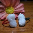 Natural white jade rings, hand-carved, brave, hand-woven rings, charm (pair price) Natural white jade rings, hand-carved, brave, hand-woven rings, charm (pair price)
