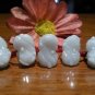Natural white jade rings, hand-carved, brave, hand-woven rings, charm (pair price)