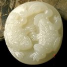 Natural Afghanistan jade, hand-carved, toad pendant necklace. Natural Afghanistan jade, hand-carved, toad pendant necklace.