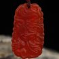 Excellent red agate pendant, hand-carved boy, a virgin. Couples pendant