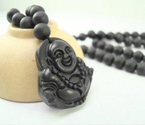 Genuine (Si Bin Stone) laughing Buddha pendants, amulets, necklaces, pendants, evil spirits.