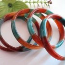 Two-color agate bracelet, hand-carved agate bracelet. (Each price)
