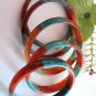 Two-color agate bracelet, hand-carved agate bracelet. (Each price)