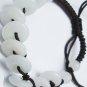 .Natural white jade. Hand-carved peace buckle + beads, handmade cleverly prepared the bracelet