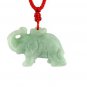 Natural white jade pendant, hand-carved elephant pendant, pendants, necklaces