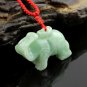 Natural white jade pendant, hand-carved elephant pendant, pendants, necklaces
