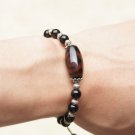 Tibet Eichhornia Tianzhu bracelet, a the Tianzhu long drum shaped beads + black crystal beads Tibet Eichhornia Tianzhu bracelet, a the Tianzhu long drum shaped beads + black crystal beads