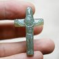 Natural gray jade, the cross of Jesus Christ. Talisman necklace pendant