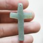 Natural gray jade, the cross of Jesus Christ. Talisman necklace pendant