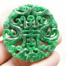 Green Jade, Ssangyong send blessing to send a (life).(Amulet).Necklace pendant.
