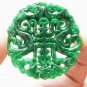 Green Jade, Ssangyong send blessing to send a (life).(Amulet).Necklace pendant.