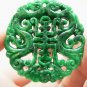 Green Jade, Ssangyong send blessing to send a (life).(Amulet).Necklace pendant.