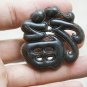 Natural dark green jade carving, good luck pendants (fu) word, necklace pendant.