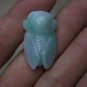 Natural white jade, hand-carved (blockbuster) the cicada charm necklace pendant.