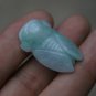 Natural white jade, hand-carved (blockbuster) the cicada charm necklace pendant.