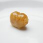 Hand-carved natural topaz, three-dimensional fortune pigs. Pendant necklace.