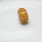 Hand-carved natural topaz, three-dimensional fortune pigs. Pendant necklace.