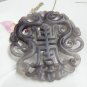 Light gray jade, Ssangyong send blessing to send (longevity) (amulet). Necklace pendant.