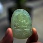 Manual light green jade, Thousand Hands Buddha amulet pendant necklace.