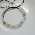 Color jade bracelet. Hand-woven, colored jade bracelet clasp of peace.
