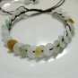 Color jade bracelet. Hand-woven, colored jade bracelet clasp of peace.