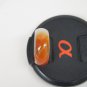 Hand-carved, natural agate red and white agate ring (inner diameter 20 mm)