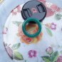 Natural green agate, hand-carved pull means.Ring, (diameter of about 25.5 mm), about 21 mm wide