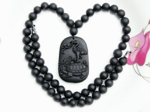 Natural Si Bin Stone (red-crowned crane) and tortoise.Fortunately, yes. 8 mm stone bead necklace