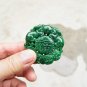 Carved by hand, full of green jade (double) bold (Fuk). Necklace pendant