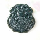 Manual two-sided openwork.Kunlun jade, (retro) the Guanyin SongZi.(Lucky).Pendant.49x47mm.