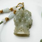 Natural gray jade pendant, hand-carved.Pairs brave bell, necklace pendants.