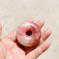 Retro (chicken blood jade) peace buckle, lucky waist pendant.Necklace pendant.48x20mm
