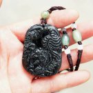 Hand-carved Natural ink jade pendant, amulet, oval tiger necklace pendants Hand-carved Natural ink jade pendant, amulet, oval tiger necklace pendants