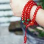 Natural red agate bracelet, 6 mm beads, Tibetan Buddhist prayer beads, meditation, yoga beads.