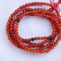 Tibetan Buddhist prayer beads, natural red agate bracelet, 4 mm 216, meditation, yoga beads