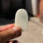 Natural white light purple jade amulet.Dragon playing with a pearl (46x28x5mm). Pendant Necklace