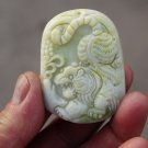 Natural jade. Hand-carved natural the yellow Fei tiger, necklaces pendant 51x37x9mm Natural jade. Hand-carved natural the yellow Fei tiger, necklaces pendant 51x37x9mm