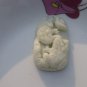 Hand-carved natural white jade, double the toad to send money, necklace pendants 46x28x8 mm