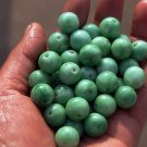 Handmade, green and white Cuiyu, beads, and a diameter of about 13 mm (as a 50)