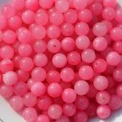 Pink jade beads, a single diameter of about 13 mm (40 to a pack)