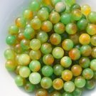Red, green and yellow jade beads, a single diameter of about 13 mm (40 to a pack)