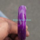 Purple agate bracelet, hand-carved, diameter 58 width 15, 9 mm thick