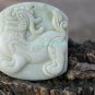 Natural white jade pendant. For 54x40 x5mm of handmade jade unicorn, necklace pendants