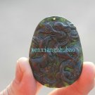 Natural green jade amulets, Ryoma dance (Ryoma spirit) necklace pendants 48x36x5mm