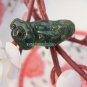 Handmade, dark green, the auspicious ornaments and brave wishful. Necklace Pendant 37x19x10mm