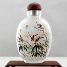To snuff bottle imitate ancient within Mei Flower bamboo double bird, hand pieces, collectibles .