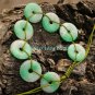 Hand-woven bracelet. Floating green jade, hand-carved, 8 the Ping button (bracelet)